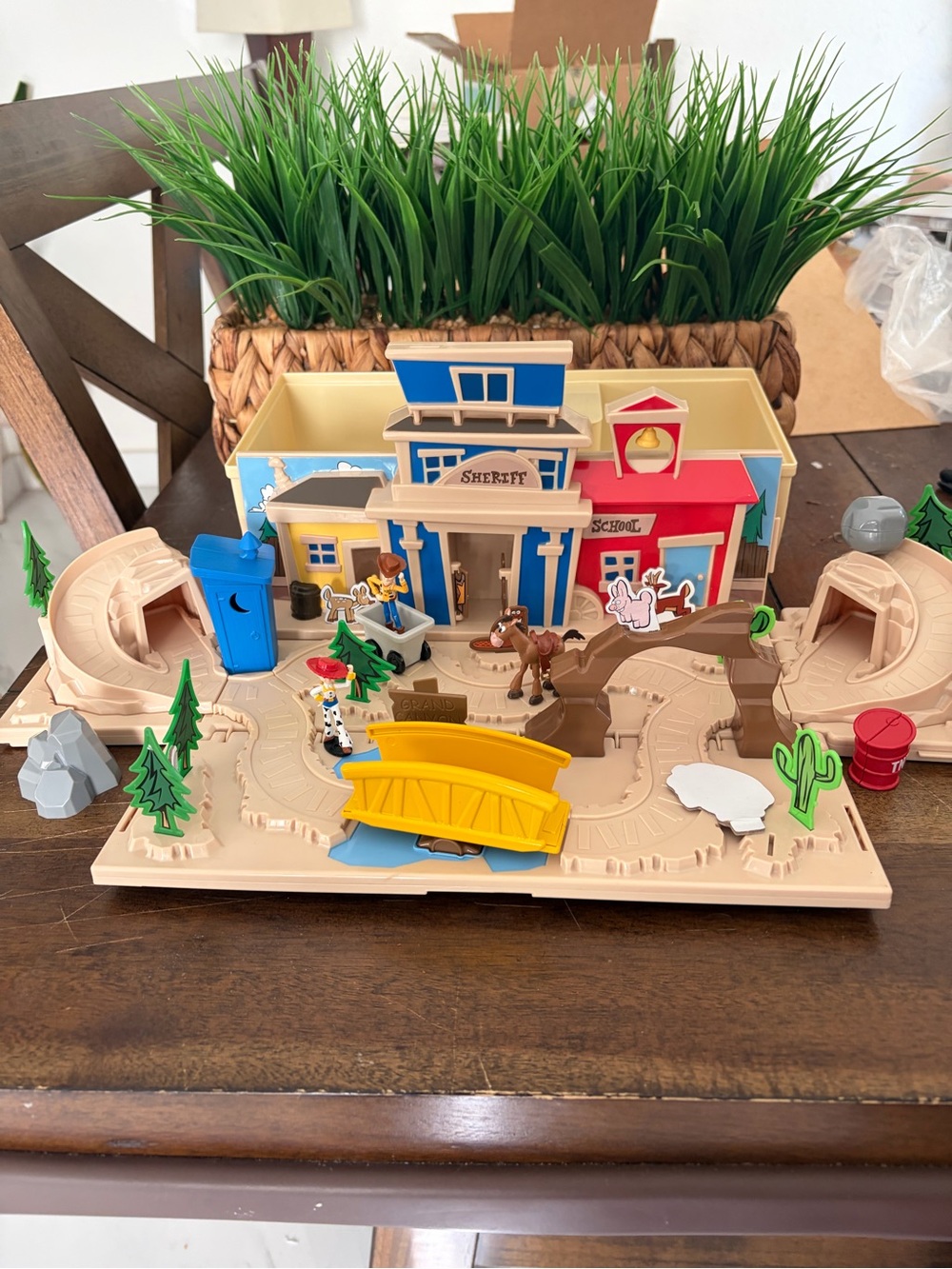 Disney Store Pixar Toy Story Old West Foldable Wagon Play Set